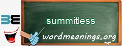 WordMeaning blackboard for summitless